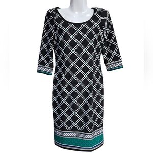 White House Black Market Geometric Pattern Dress 2P